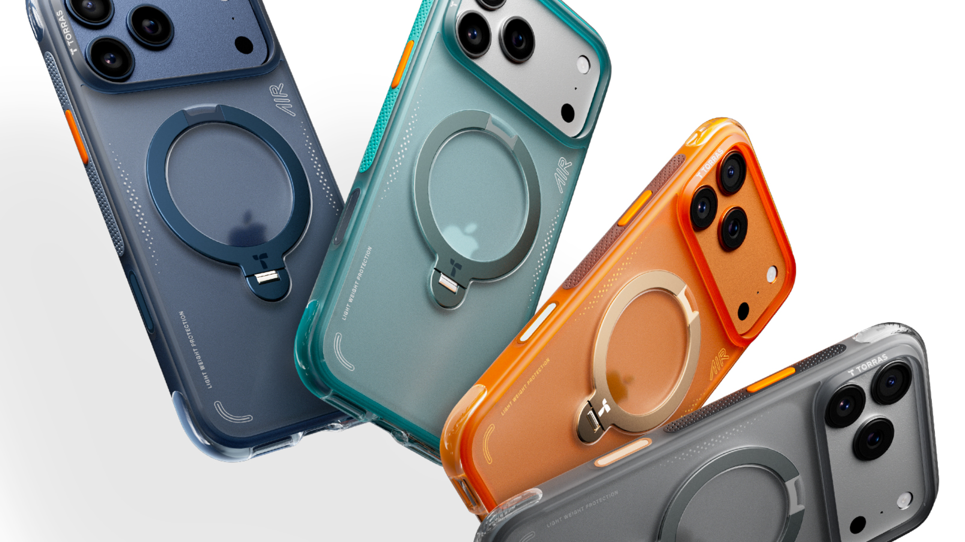 TORRAS Ostand Q3 Air for iPhone 17 Pro Case with 360 Magnetic